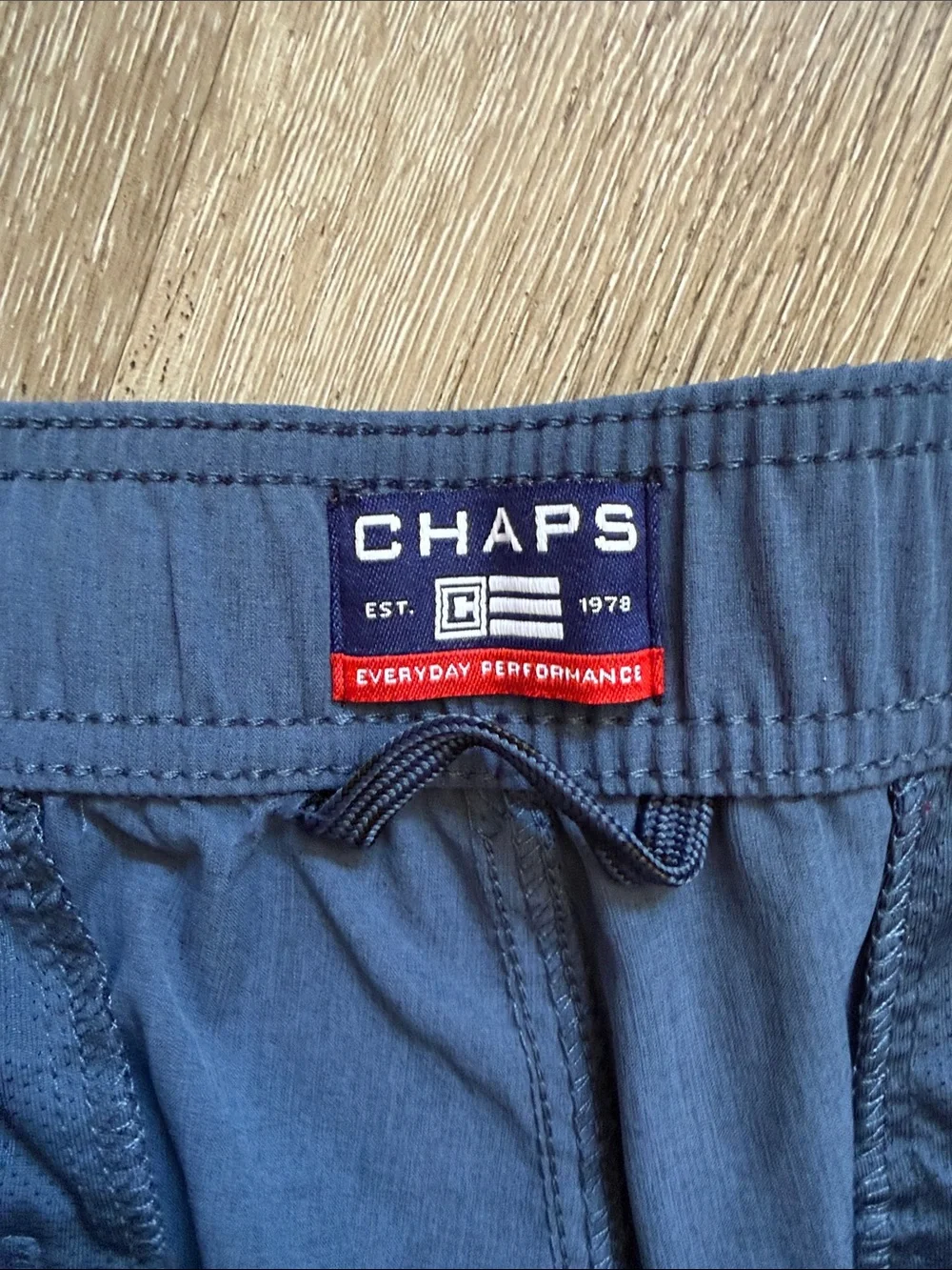 Chaps Men’s Blue Flat Front Athletic Shorts