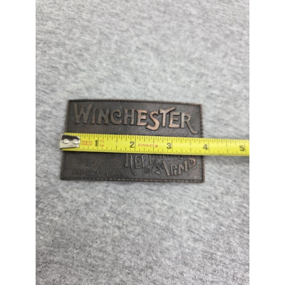 Antique Winchester Repeating Arms Rifle Brass Belt Buckle