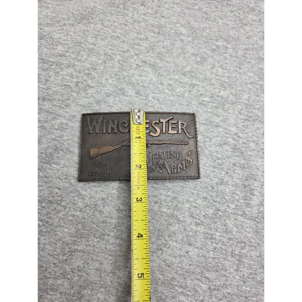 Antique Winchester Repeating Arms Rifle Brass Belt Buckle