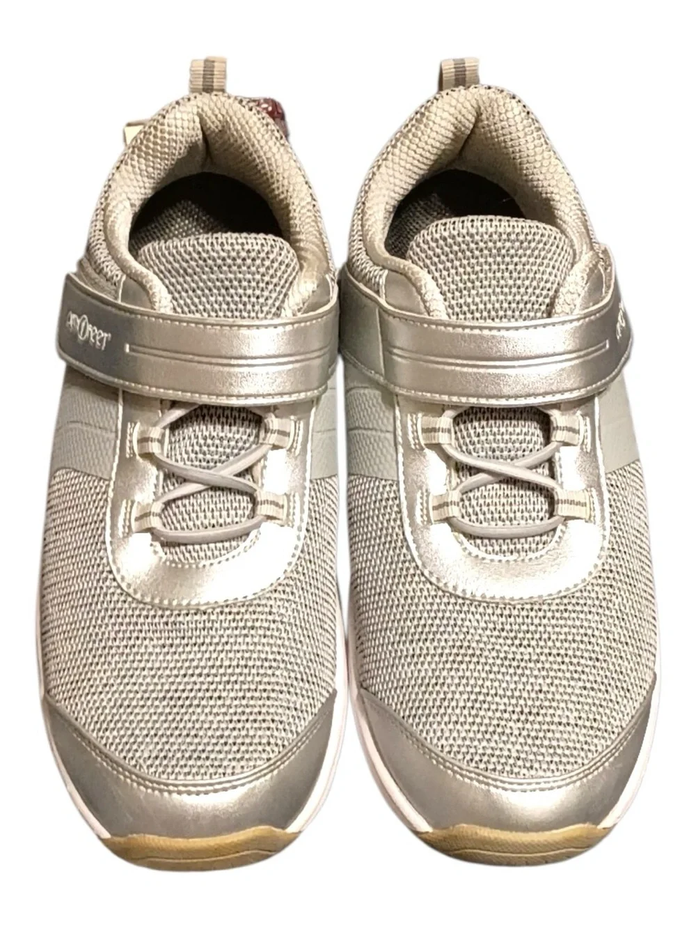 EUC Orthofeet Joelle Women's Orthopedic Silver Sneakers Sz 9.5B