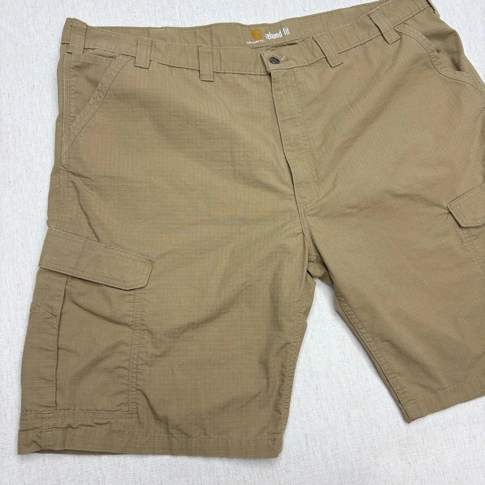 Carhartt Force Broxton Cargo Shorts Mens 48 Tan Khaki Ripstop Relaxed Fit 11