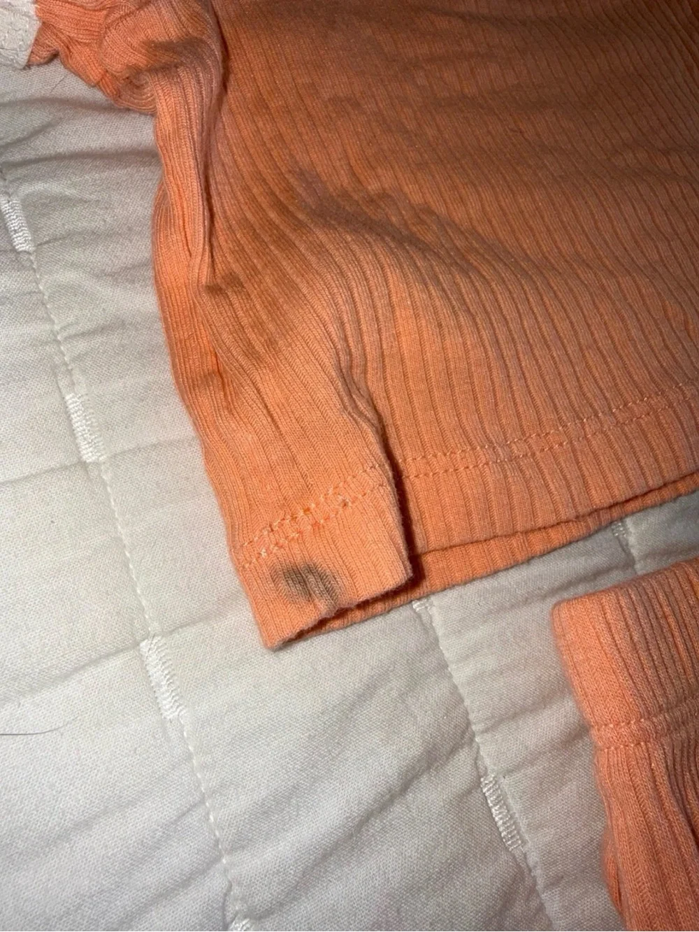 Baby Cat & Jack Ribbed 2 Piece Peach Outfit Set Newborn NB