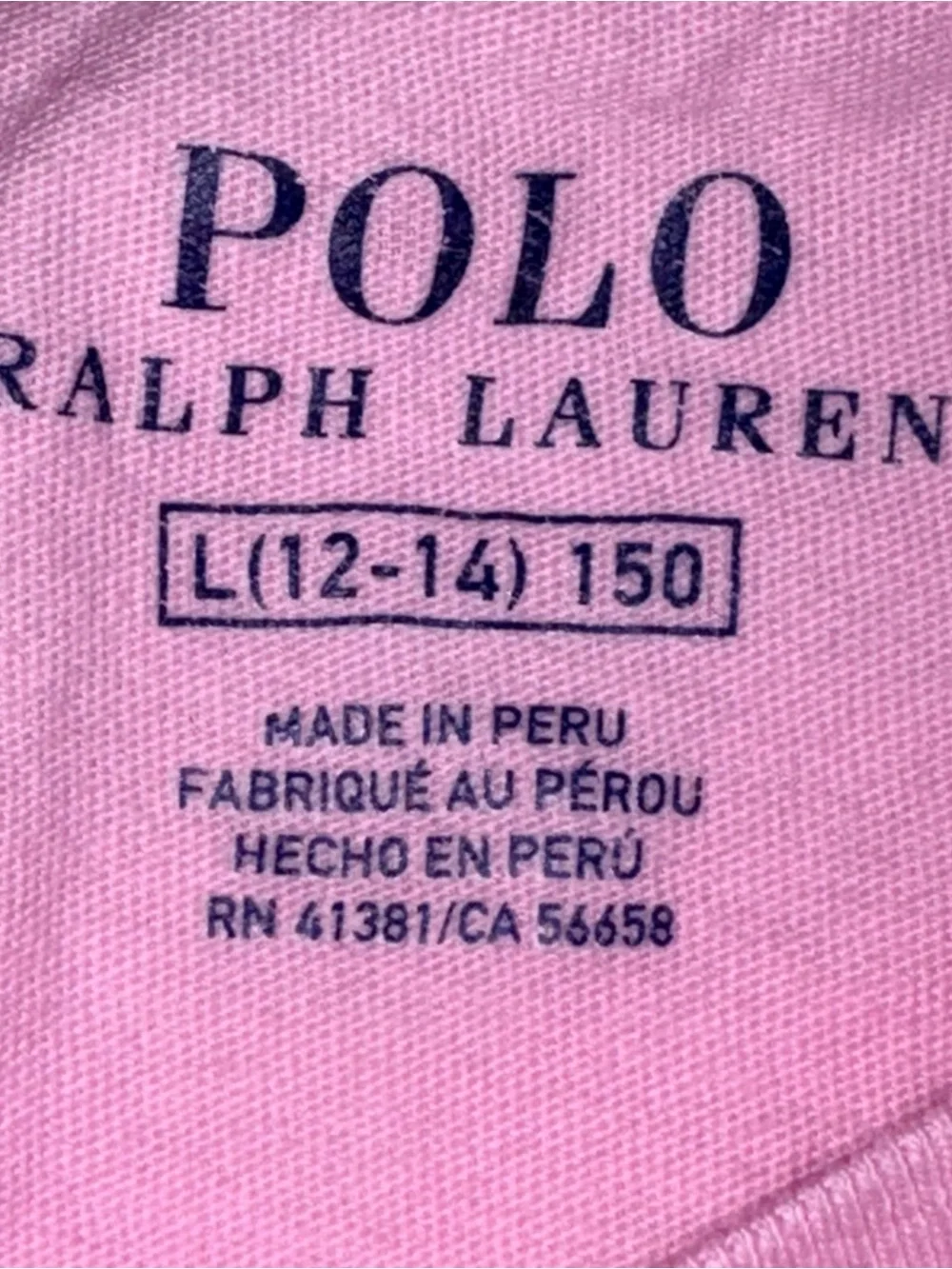 Polo Ralph Lauren soft pink