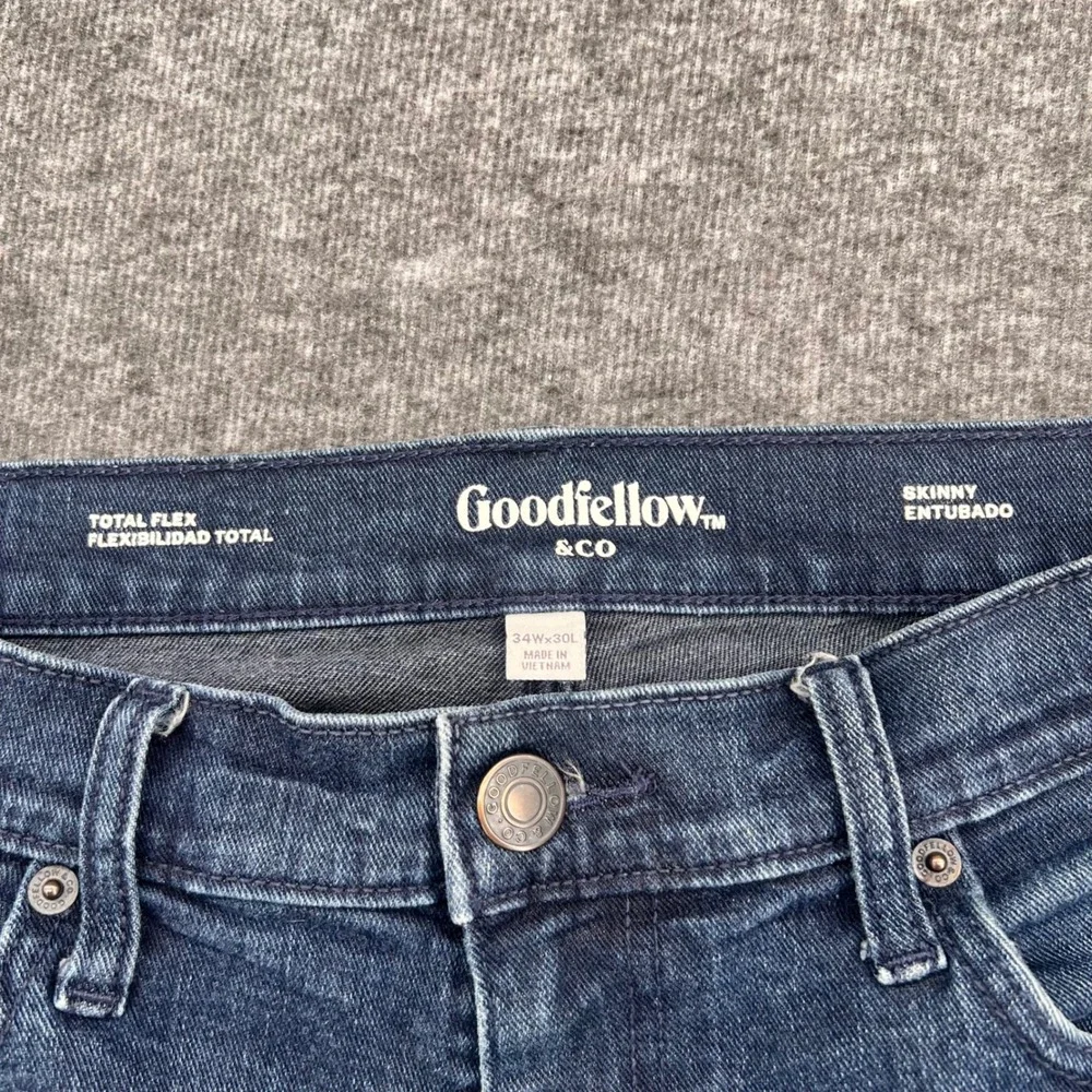 Goodfellow & Co Mens Skinny Total Flex Dark Wash Blue‎ Denim Jeans 34x28