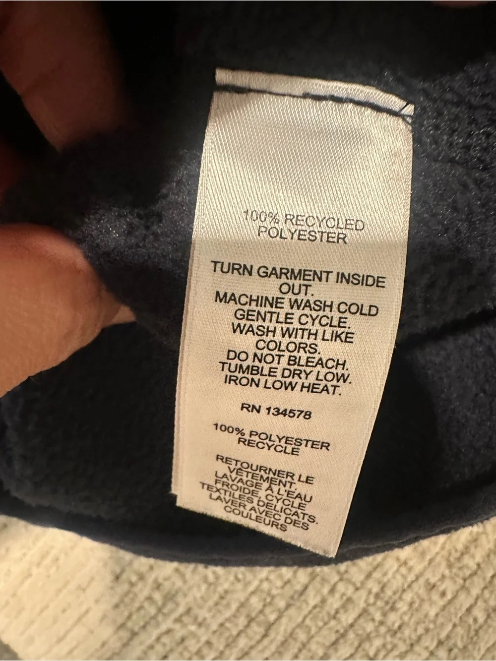 Vineyard Vines Navy Sleeveless Fleece Zip Vest