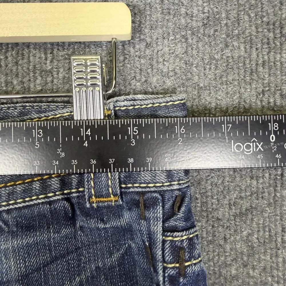 MEK Denim Mens Henderson Jeans 31x32 Straight Leg Medium Wash Button Fly