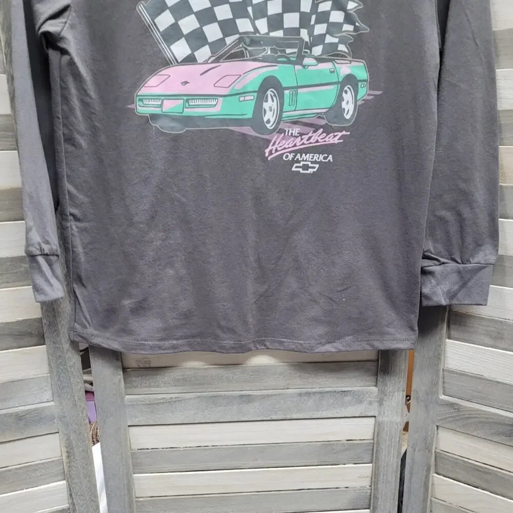 Girls' Long Sleeve Oversized 'Corvette' Graphic T-Shirt | Art Class | XL (14)