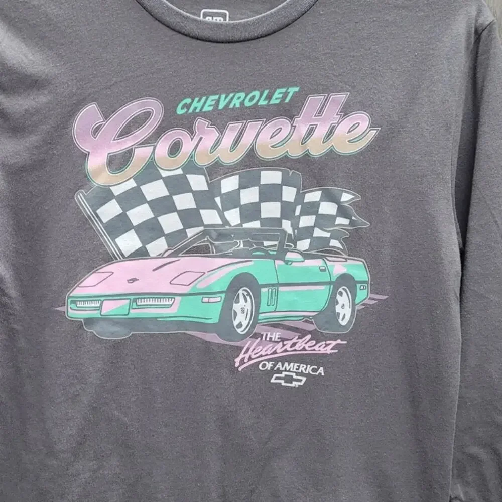 Girls' Long Sleeve Oversized 'Corvette' Graphic T-Shirt | Art Class | XL (14)