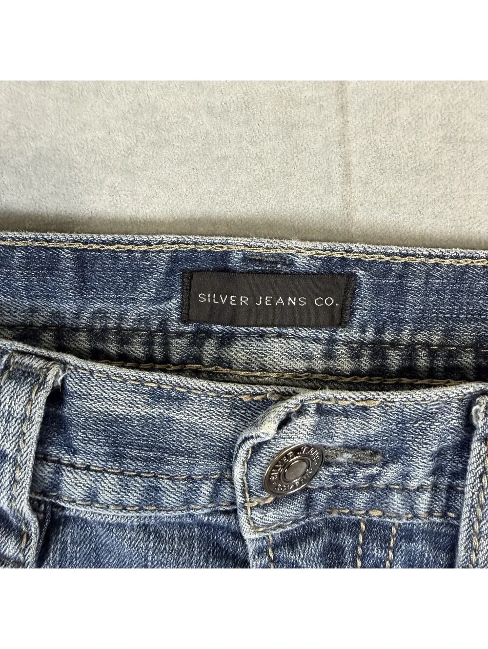 Silver Jeans Gordie Mens 32x32 Blue Bootcut Medium Wash Western Stretch Denim