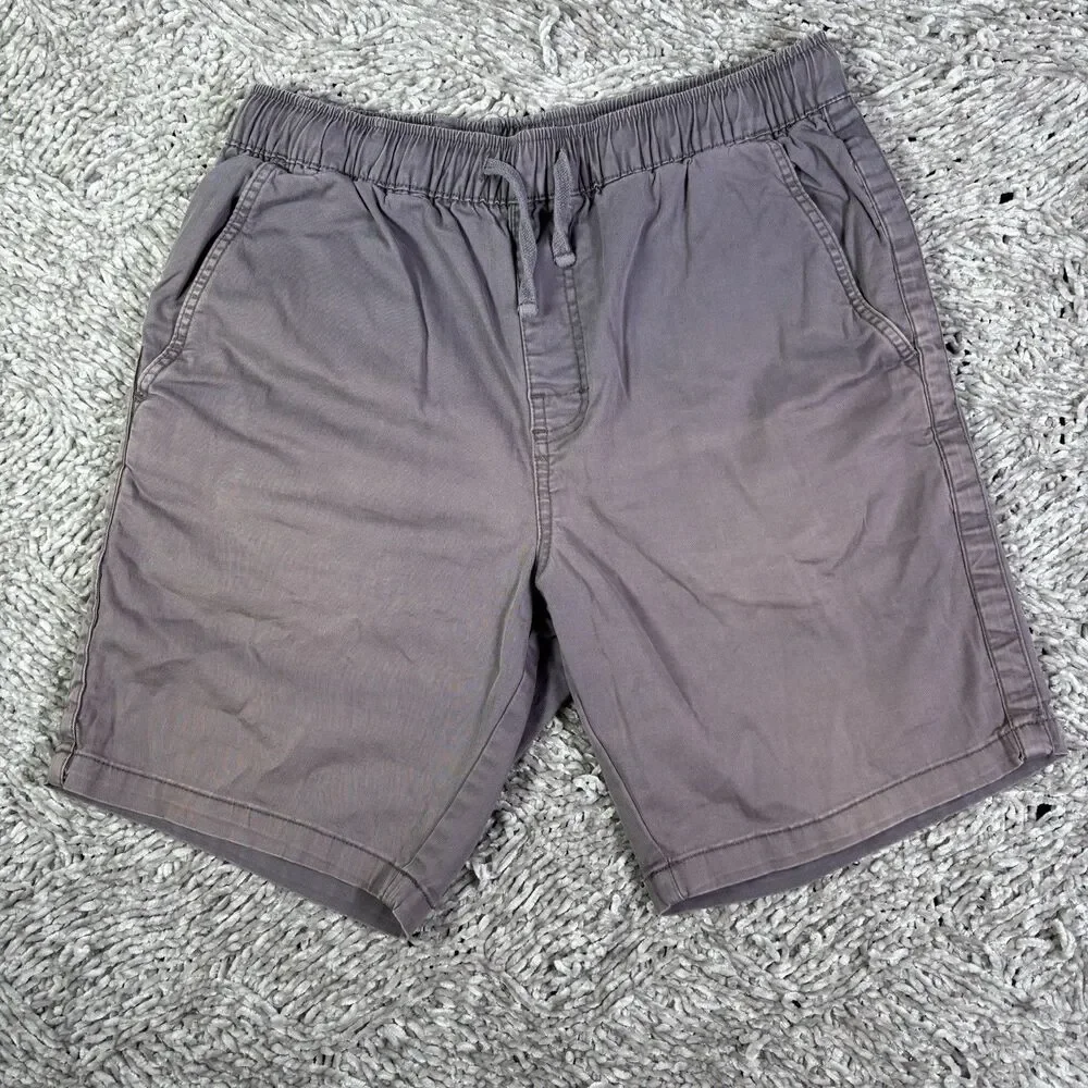 Katin Patio Shorts Mens Small Grey Elastic Waist Designer Preppy Golf Summer