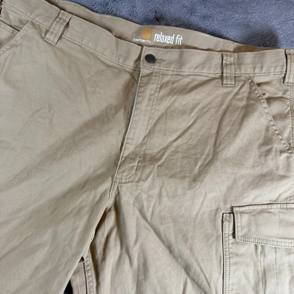 Carhartt Cargo Shorts Mens 42 Relaxed Fit Khaki