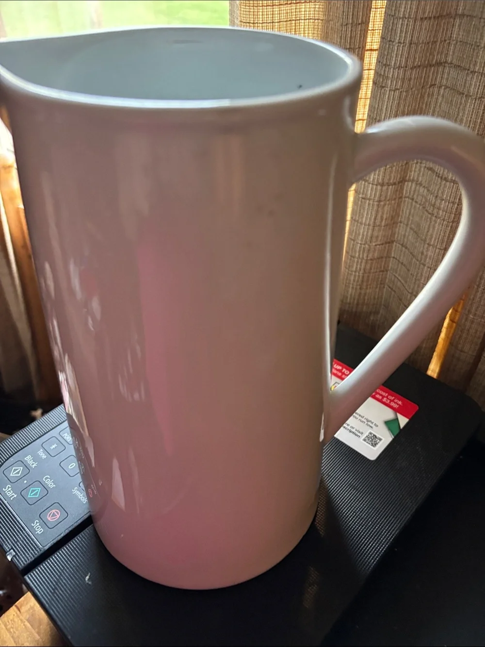 White porcelain Pitcher with Handle