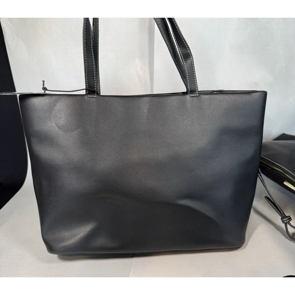 NWT Steve Madden Black Bizumi 3-Piece Tote Crossbody and Phone Bag