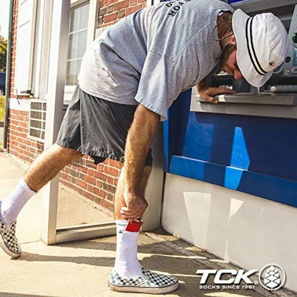 TCK IQ Unisex Stash & Dash Performance Zip Pocket Crew Socks California Bears