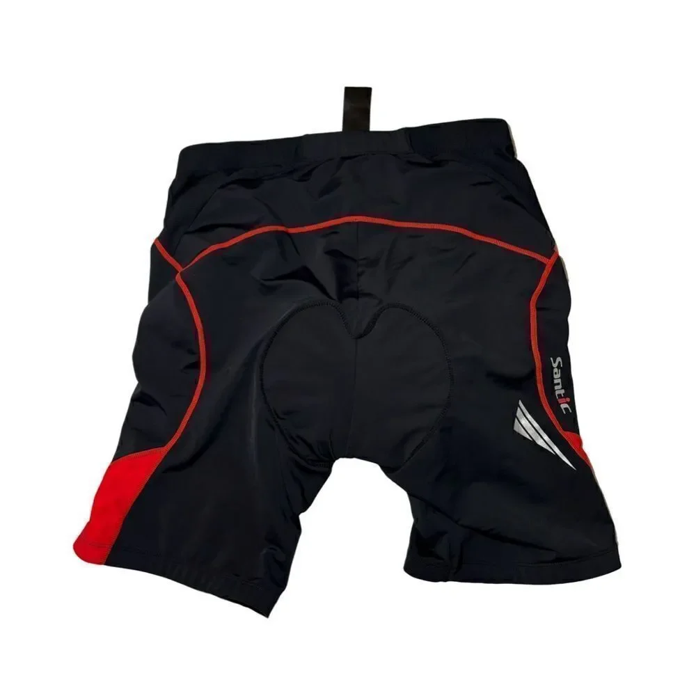 Men’s Santic cycling shorts size 2XL black/red
