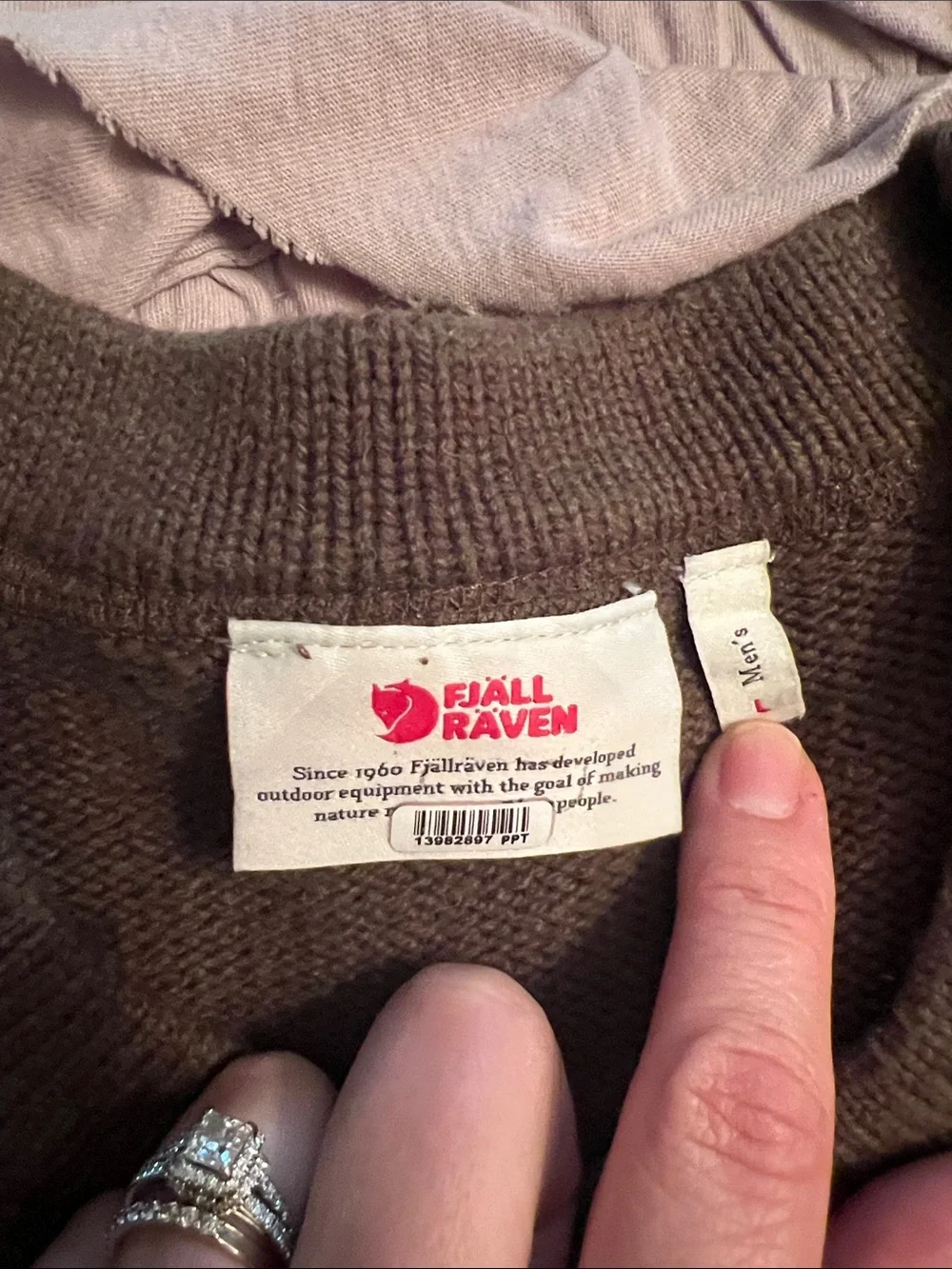 Fjallraven pocket ribbed knit