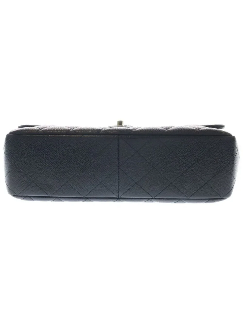 Chanel Maxi Quilted 30 S Flap Chain Shoulder Bag Black Caviar Leather Box Card