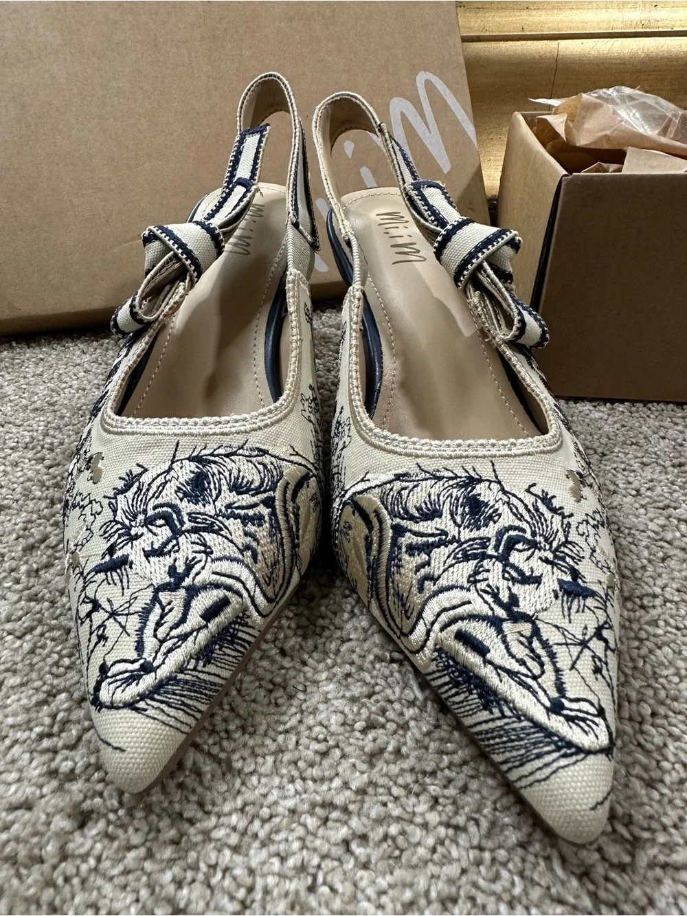 NIB Mi.iM Solana Floral Heel Slingback Pump in Elegant Garden Luxe Size 7.5