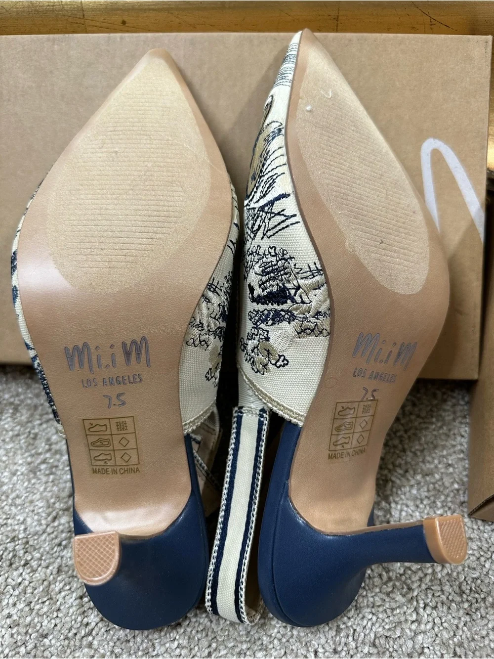 NIB Mi.iM Solana Floral Heel Slingback Pump in Elegant Garden Luxe Size 7.5
