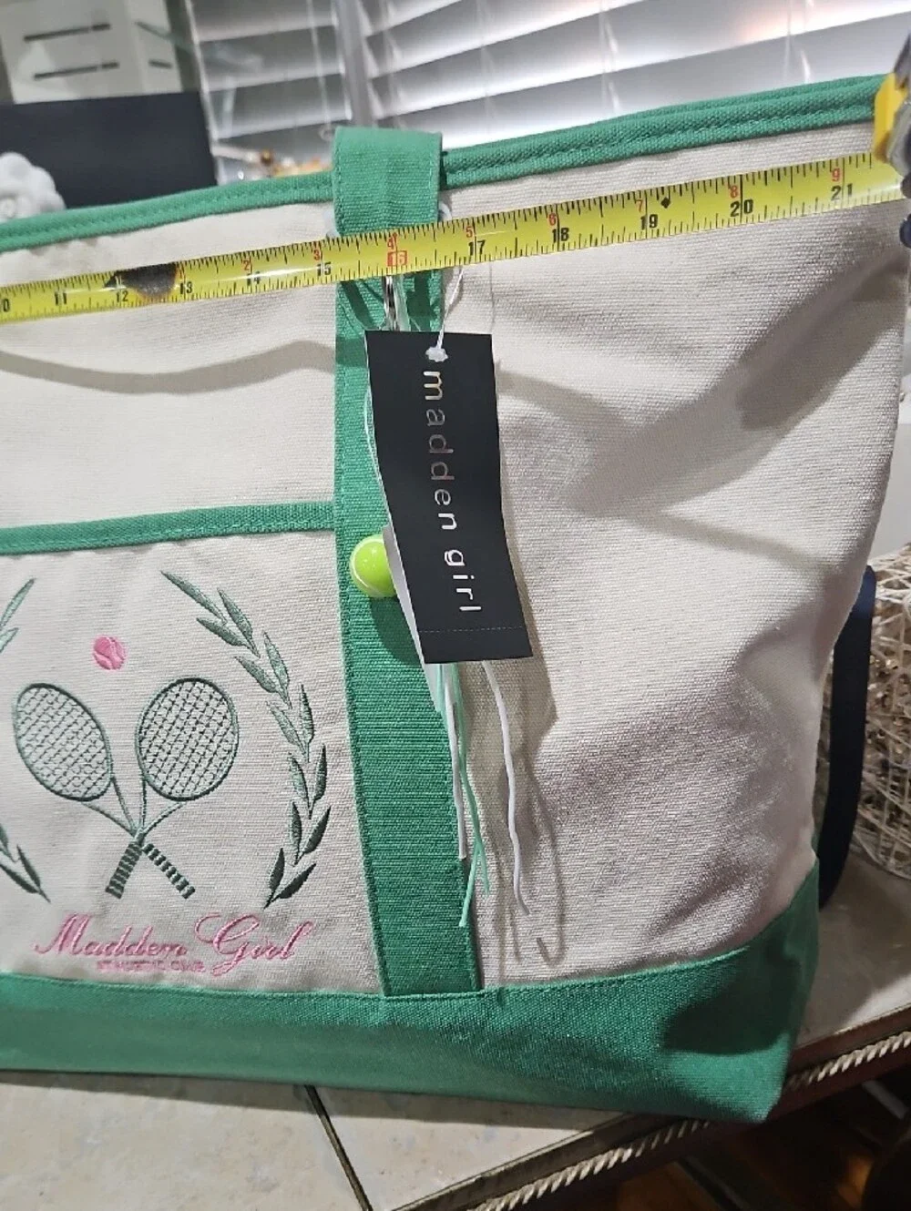 Madden Girl green trim canvas
