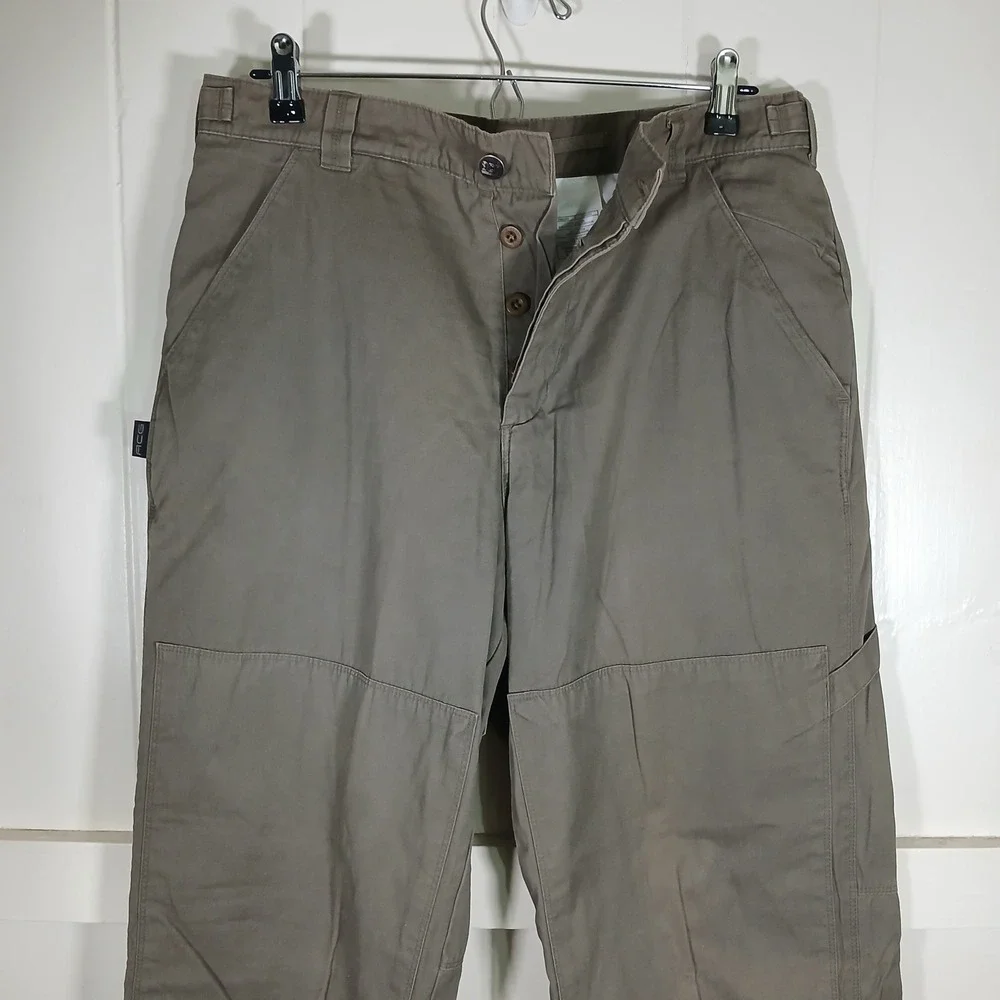 Nike ACG Double Knee Canvas Utility Pants Men 32 Olive Drab Workwear Trousers