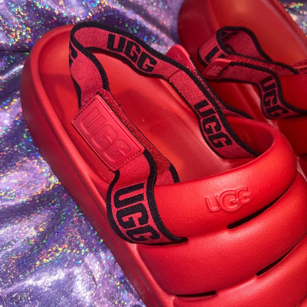 Mens Red UGG Slides