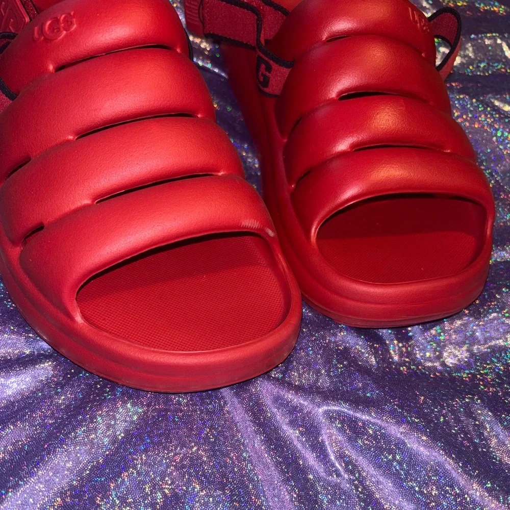Mens Red UGG Slides