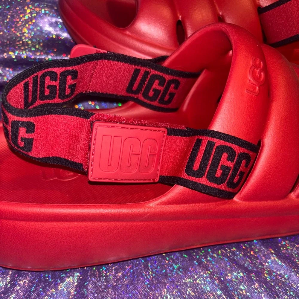 Mens Red UGG Slides