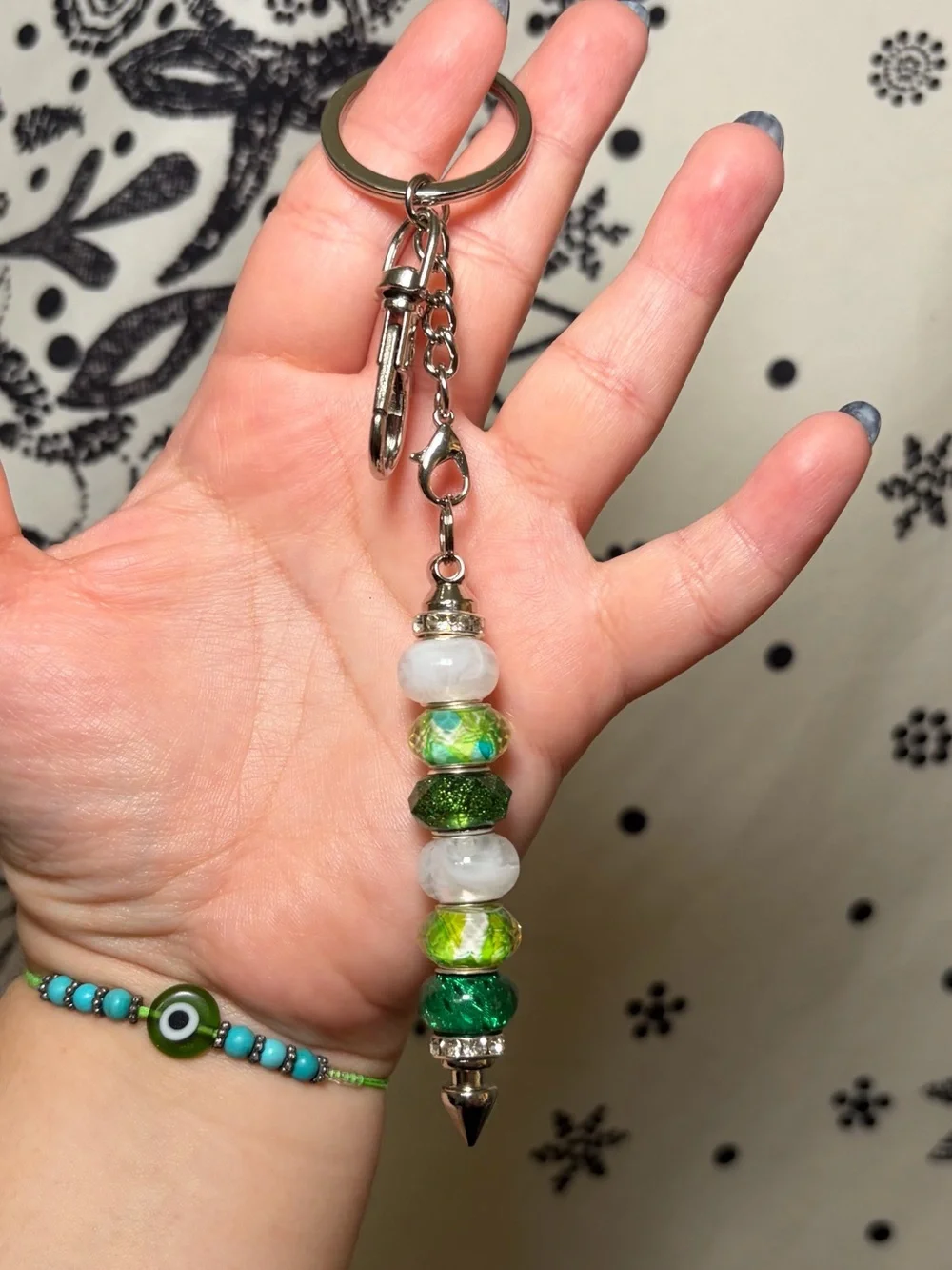 Handmade Beaded Pointed Tip Keychain Self Defense Accessory Bag Charm Gift
