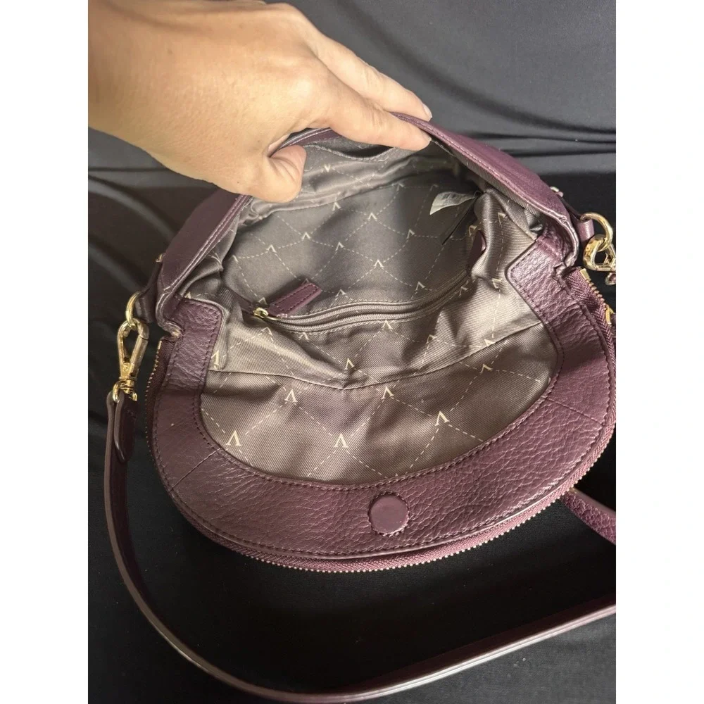 Vince Camuto Purple Pebbled Crossbody Crossbody