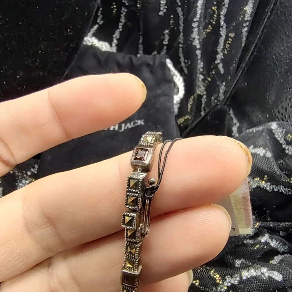 Judith Jack Bracelet Square Sterling Silver Marcasite Bracelet!