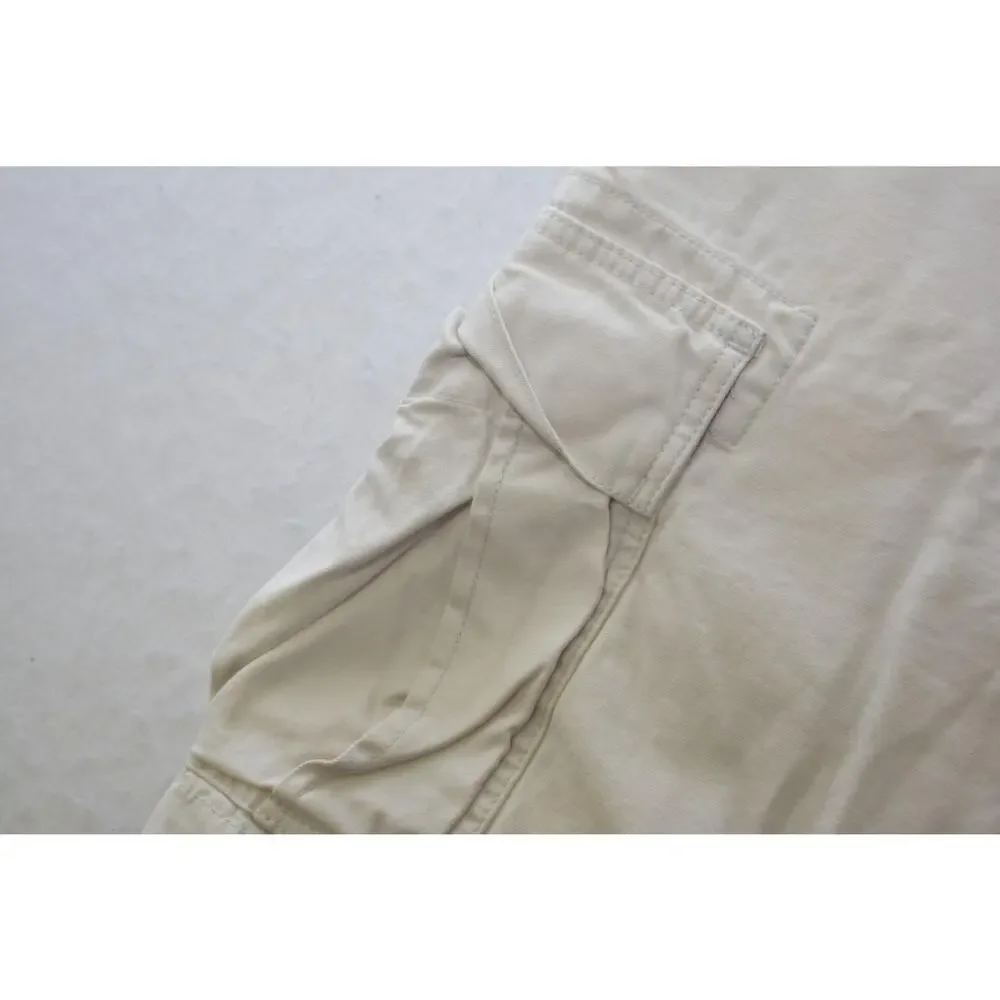 Eddie Bauer Cargo Shorts Beige Rugged Hiking Camp Flat Chino Mens‎ Size 34