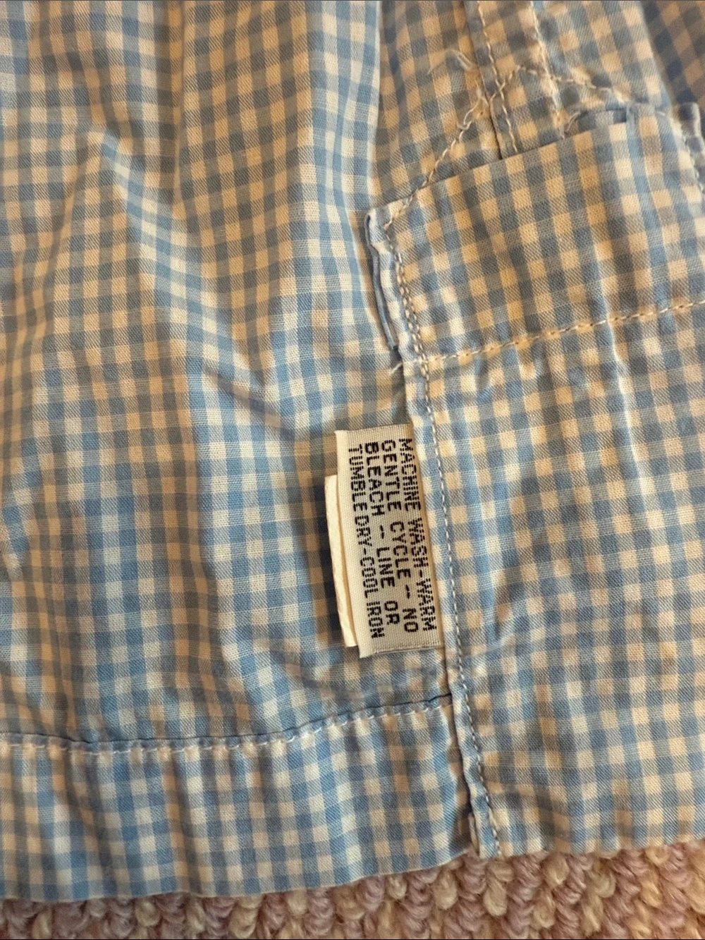 Dos Carolinas Kids Guayabera Blue Gingham Short-Sleeve Button-Down Shirt