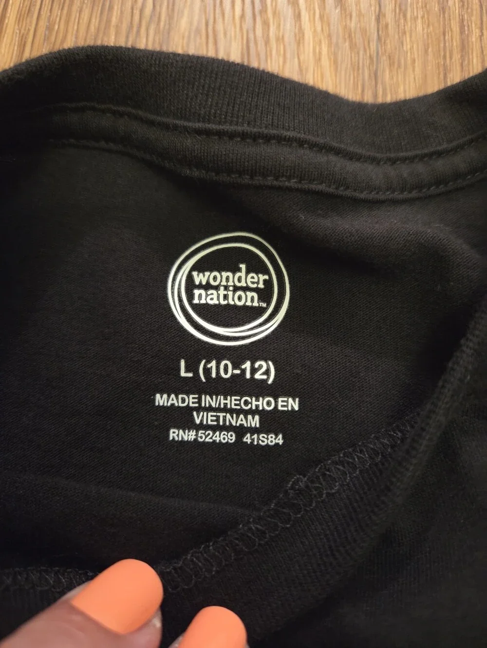 wonder nation Halloween Black T-Shirt NWOT