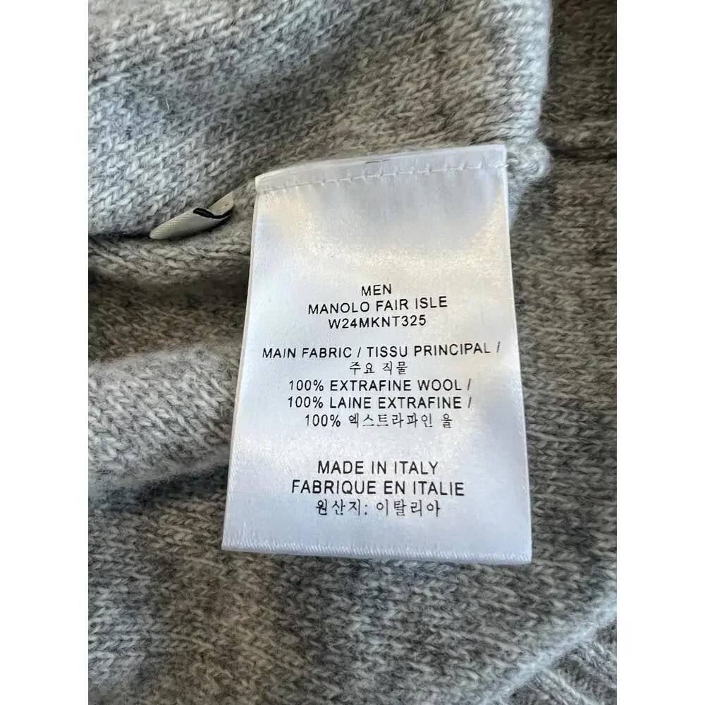 $789 officiate generale Manila Wool Sweater Size Large