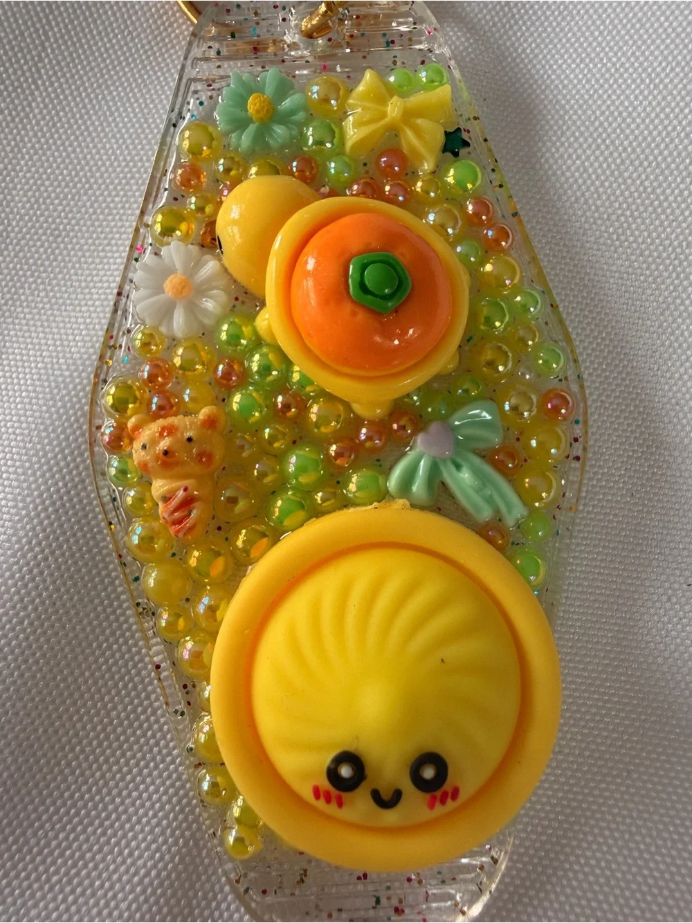 Kawaii Dumpling Charm Keychain