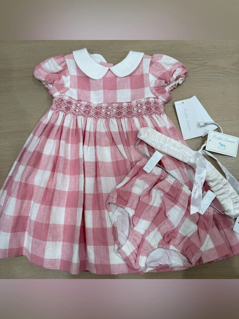 Vintage Ralph Lauren Gingham Baby Dress
