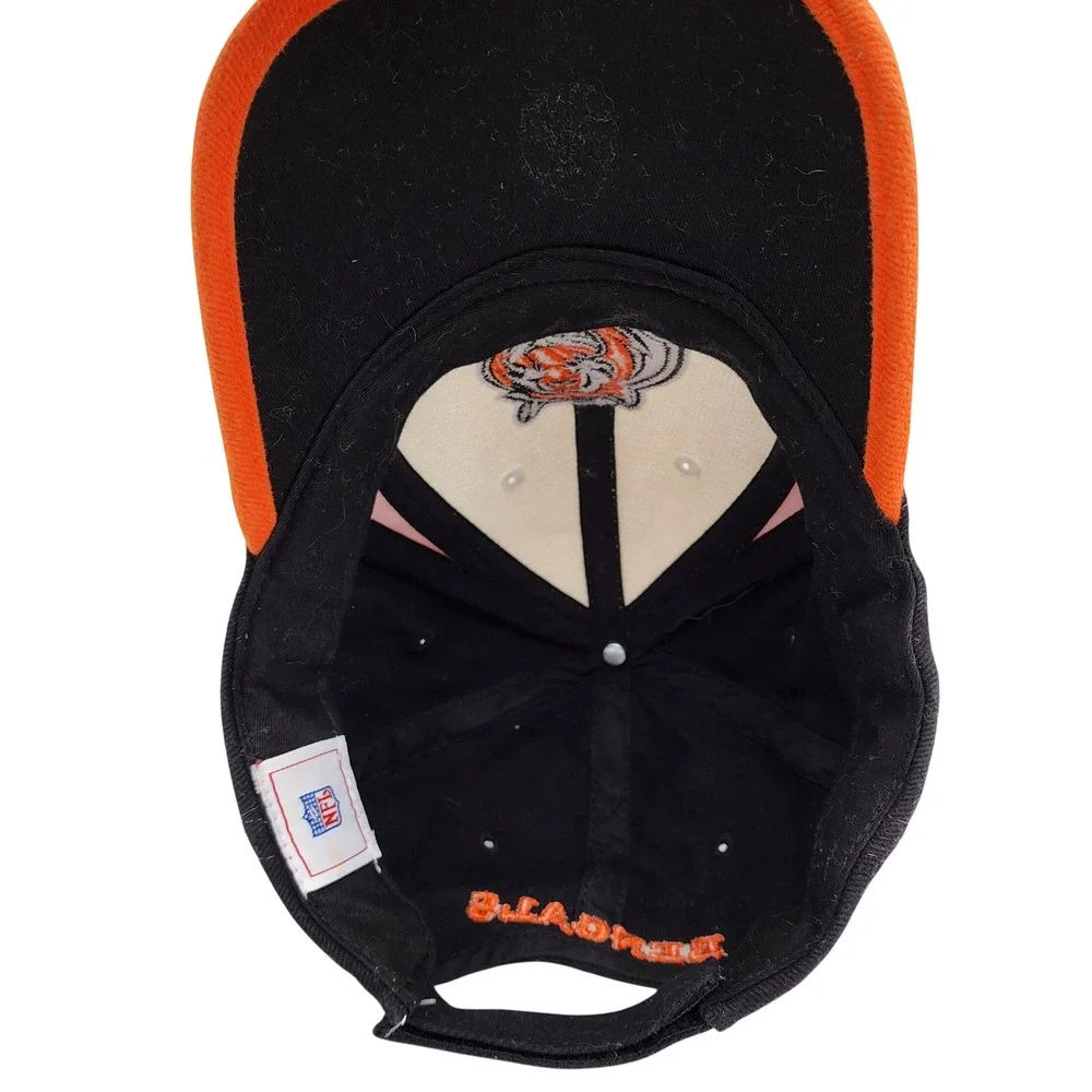NFL Cincinnati Bengals Hat Mens Black Orange White Embroidered Baseball Cap