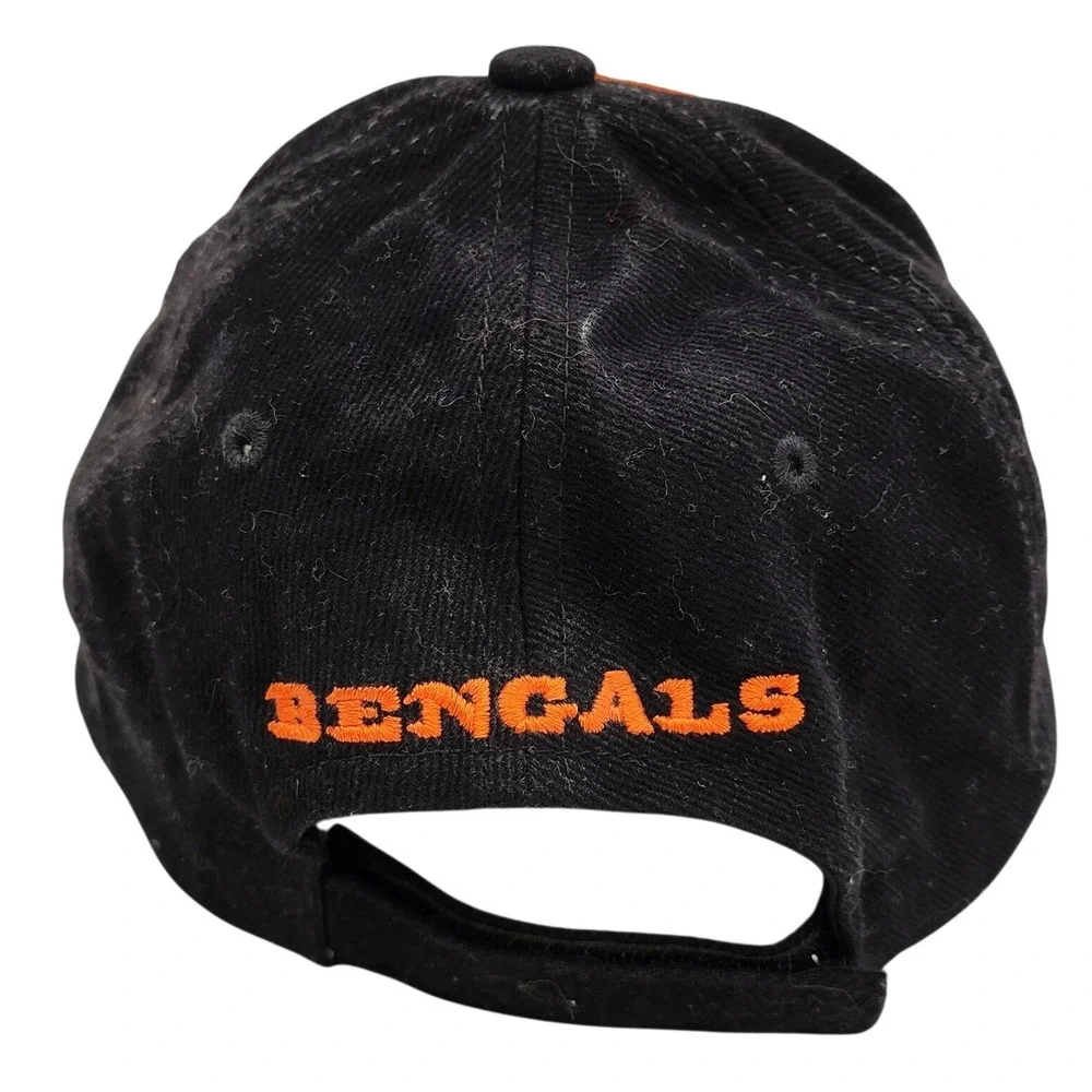 NFL Cincinnati Bengals Hat Mens Black Orange White Embroidered Baseball Cap
