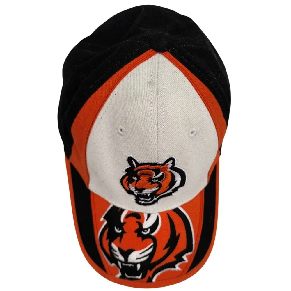 NFL Cincinnati Bengals Hat Mens Black Orange White Embroidered Baseball Cap