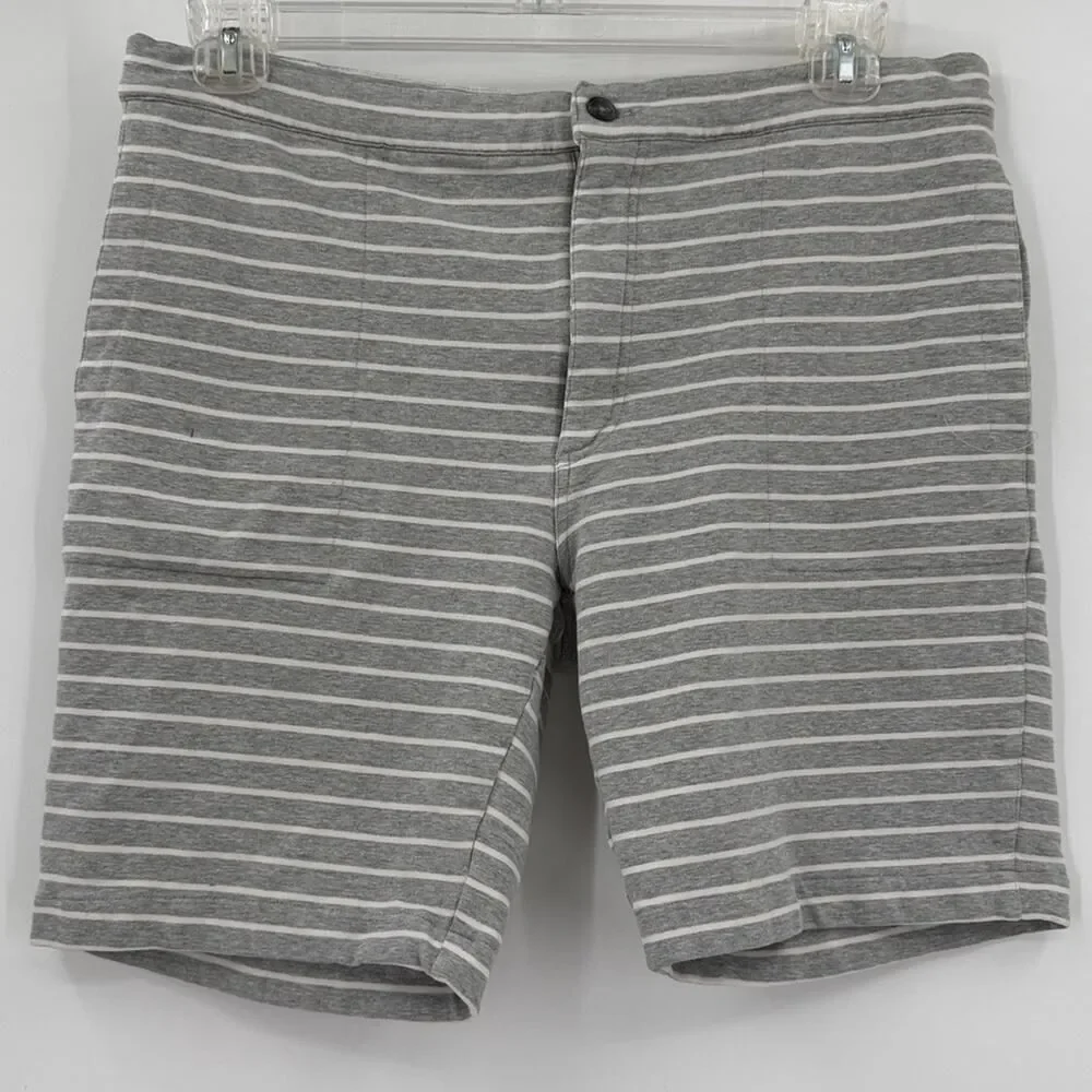 Michael Kors Gray Striped Women's Shorts Large