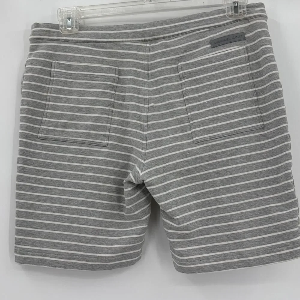 Michael Kors Gray Striped Women's Shorts Large