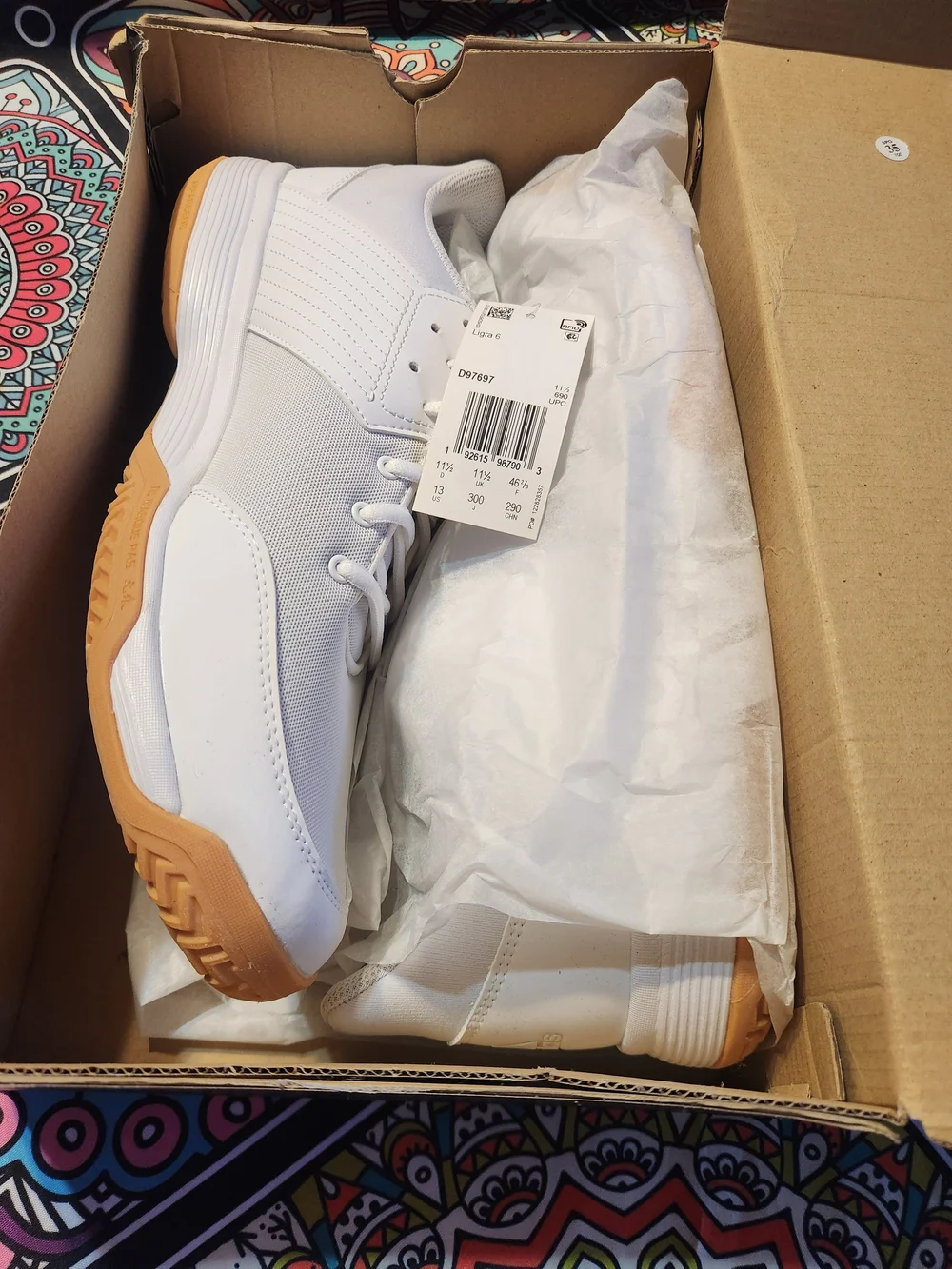 adidas White Athletic Shoes with Gum Outsole
