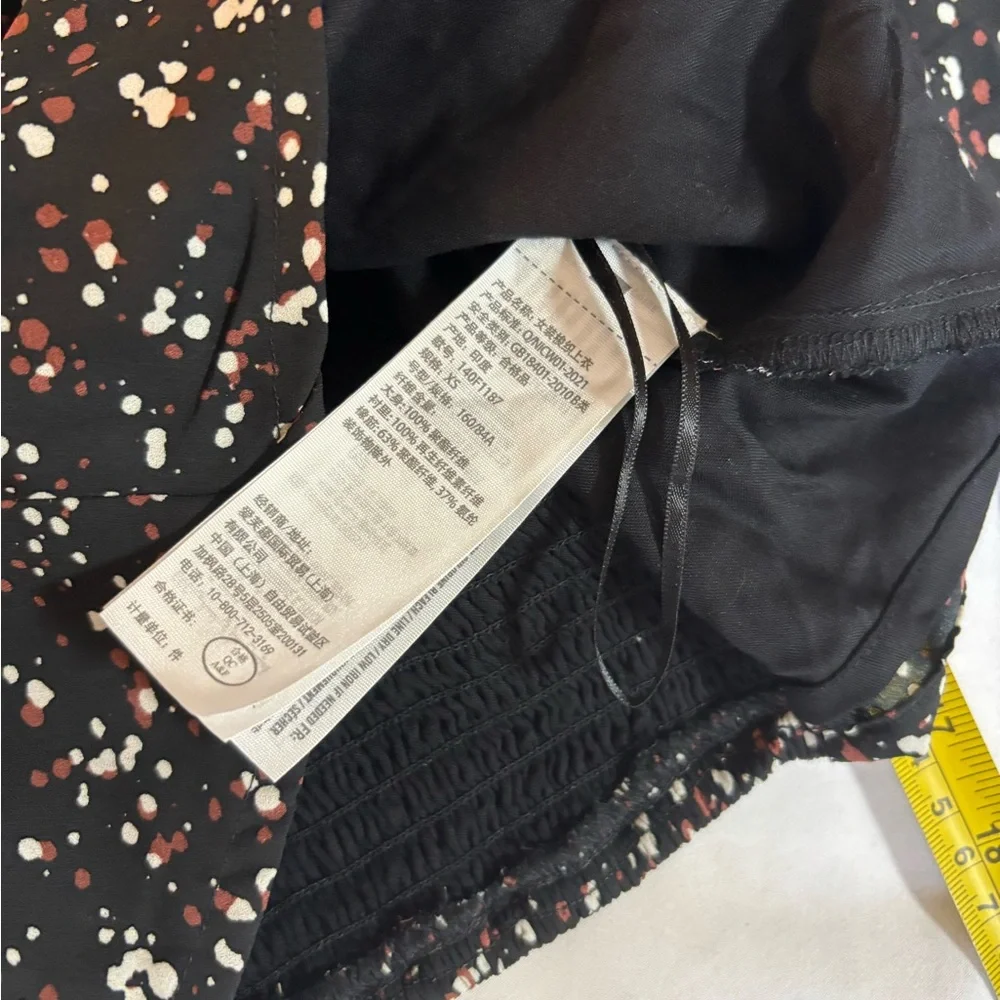 Abercrombie & Fitch Black polka dot crop Blouse