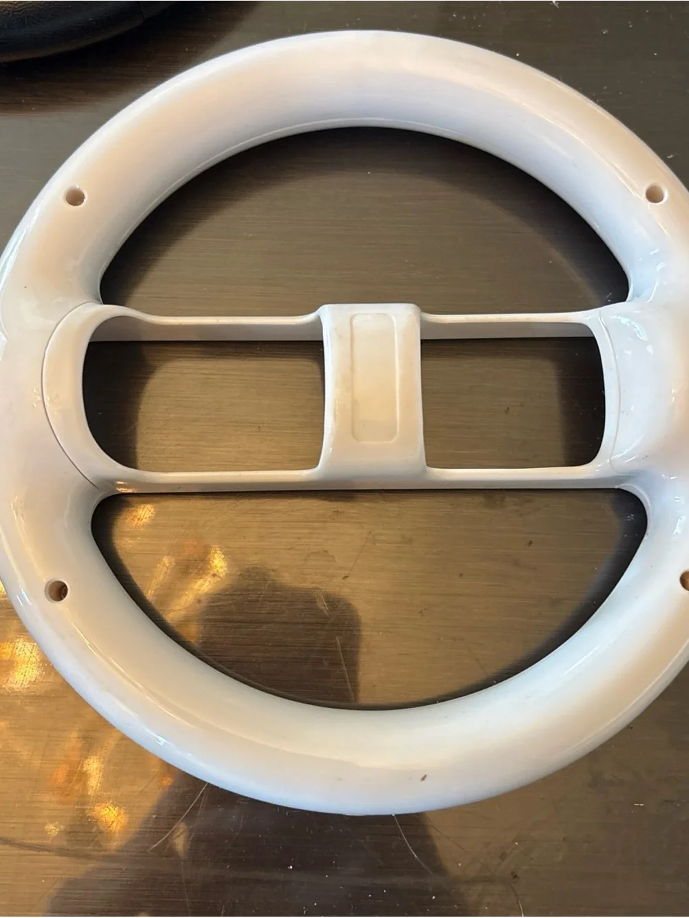 Nintendo White and Black Wii Mario Kart Steering Wheel Set
