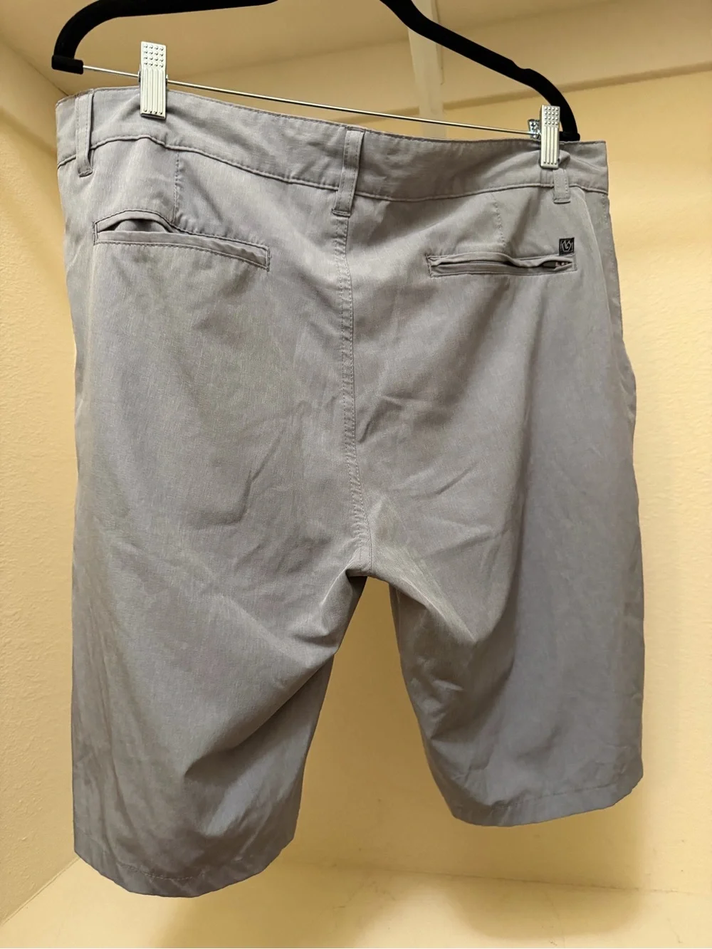 burnside khaki Flat-Front Men's Shorts