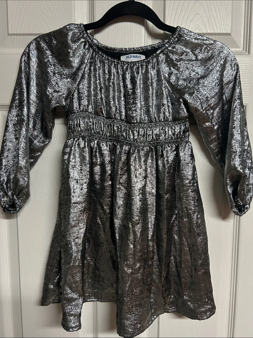 Old Navy Shimmering Silver Girls' Party Dress