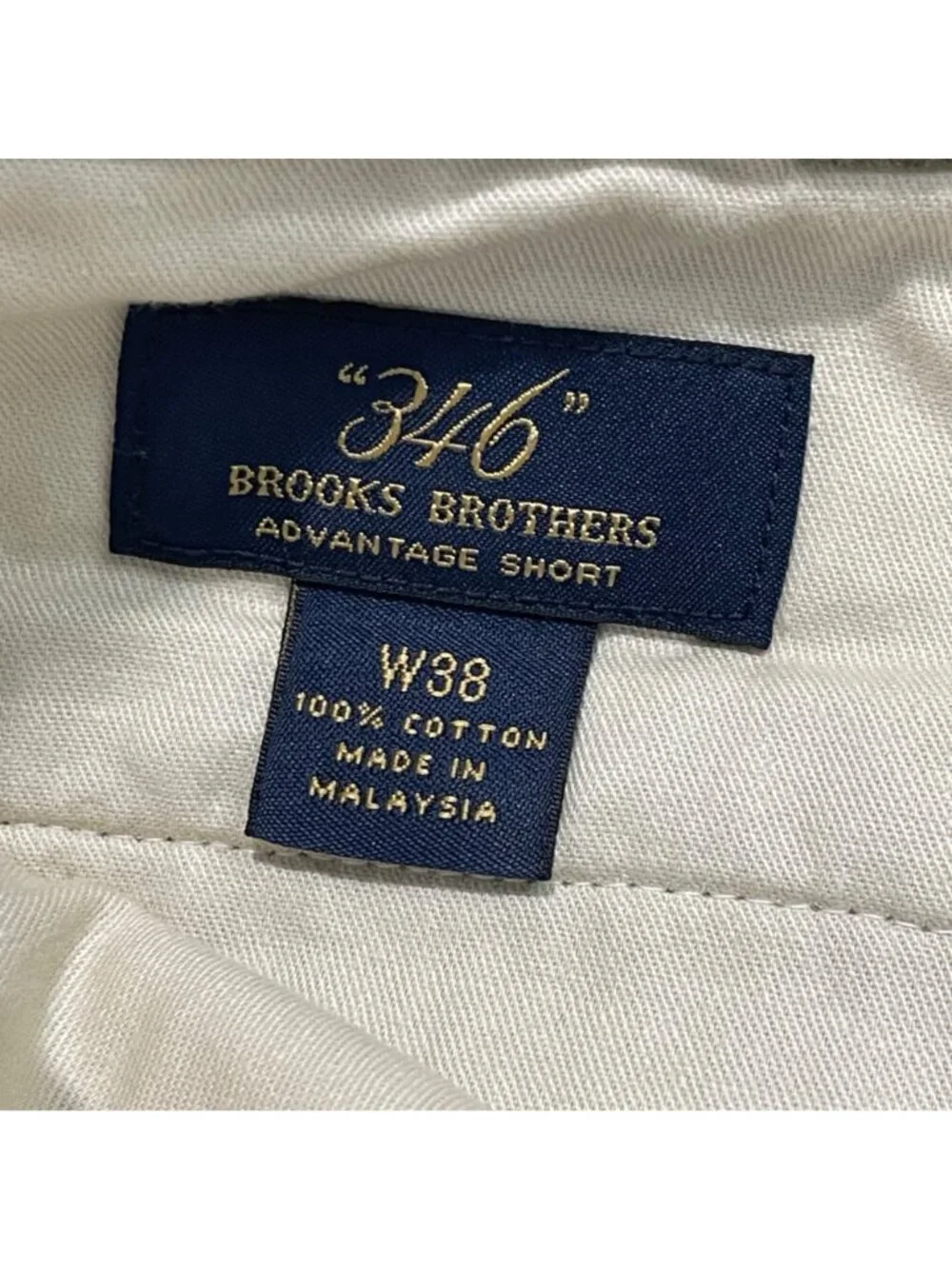 Brooks Brothers 346 Advantage Short Khaki Men's Size 38 Flat Front 9