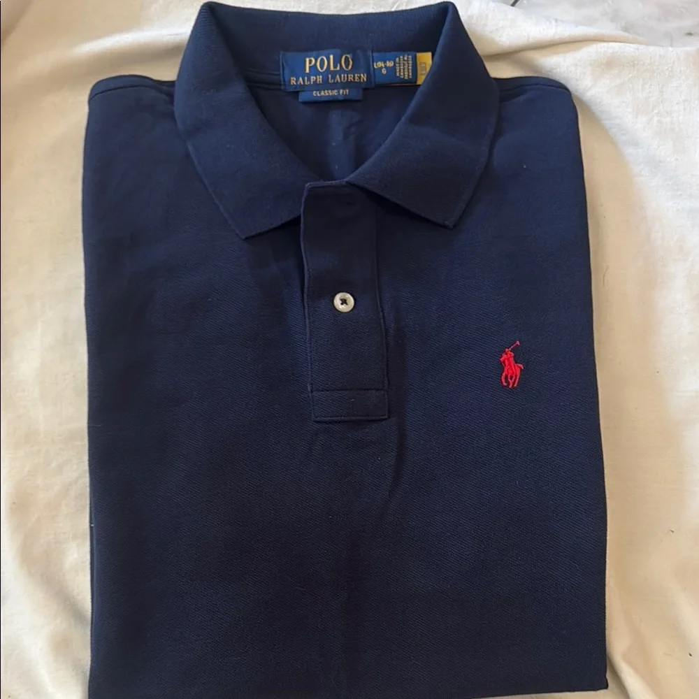 Polo by Ralph Lauren Navy Polo Shirt with Red Pony