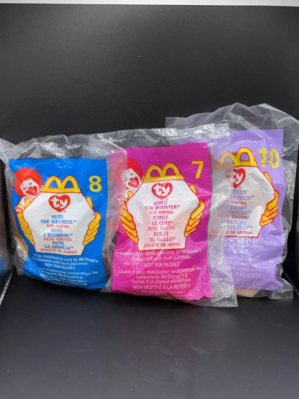 1999 McDonalds Ty Beanie Babies (lot Of 3) *Includes Rare Strut With Mistakes*